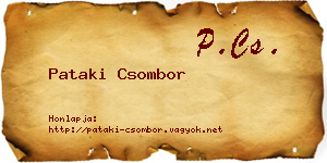 Pataki Csombor névjegykártya