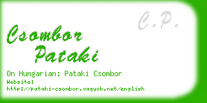 csombor pataki business card